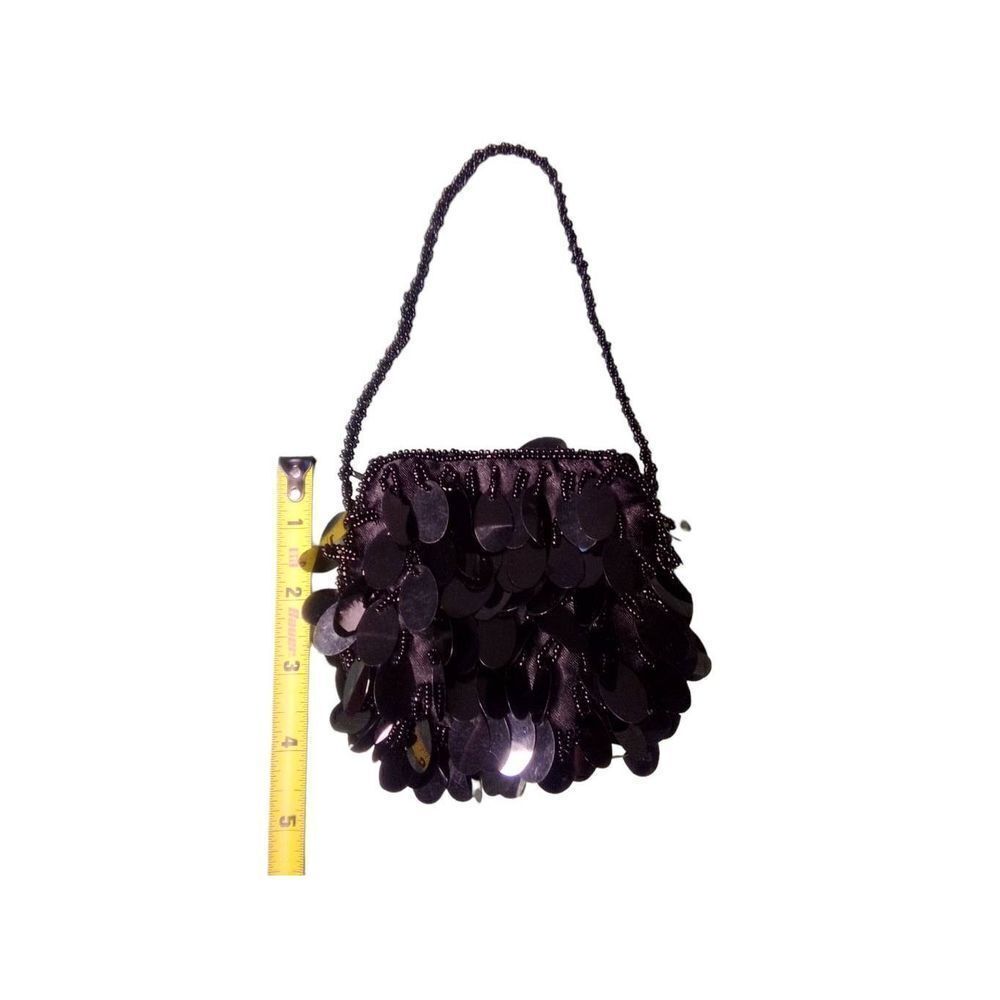 Super Cute Small Black Sequin Wristlet.